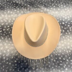 NWT Cream Bling Cowgirl Hat